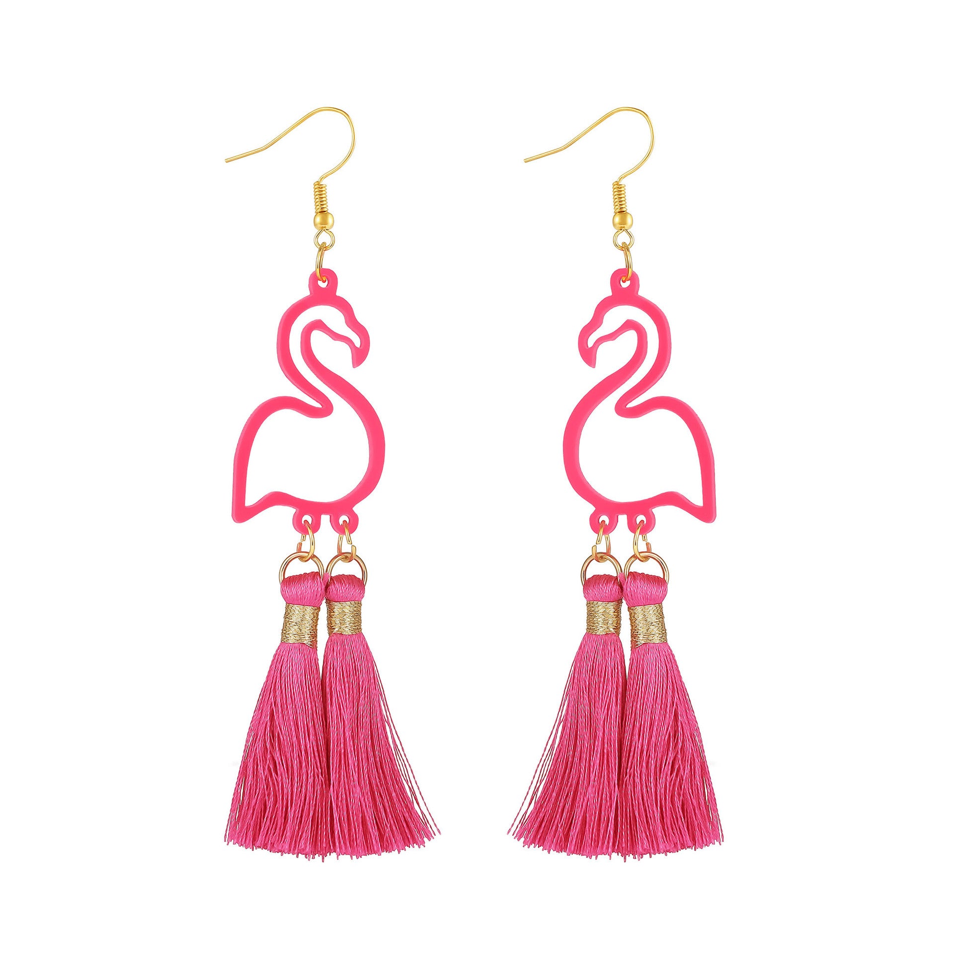 Wholesale Eco-friendly Acrylic Earrings Hollow Swan Tassel Earrings