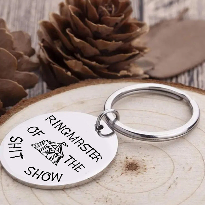 Wholesale Stainless Steel Round Laser Engraved Keychains ACC-KC-MeiXin007