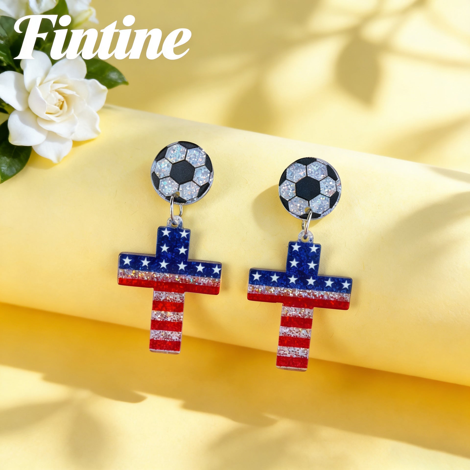 Wholesale USA Flag Acrylic Earrings for the USA Cup,  USA Cup,  Canada,  Mexico