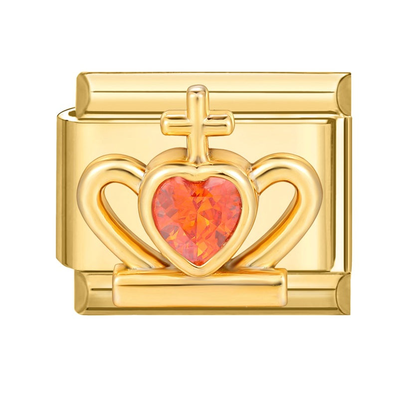 Wholesale Italian Charm Bracelet 9mm DIY Splicing Removable Stainless Steel Gold Bottom Light Luxury Composable Bracelet