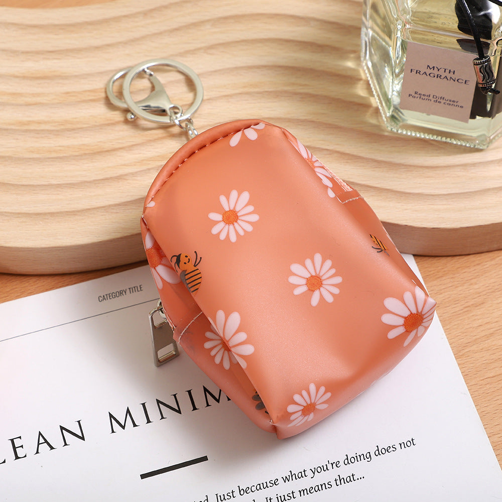 Wholesale Daisy Mini PU Coin Purse Keychain Keychain Wallet ACC-KC-GuoRan007
