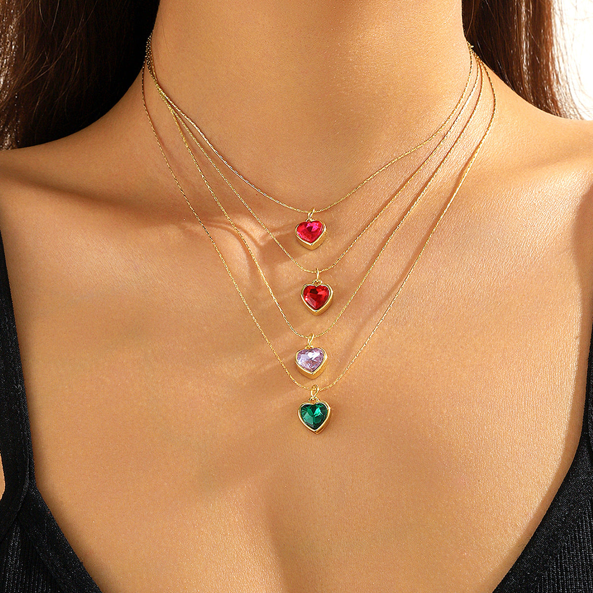 Wholesale  Valentine's Day Pearl Red Rose Love Bracelet Necklace