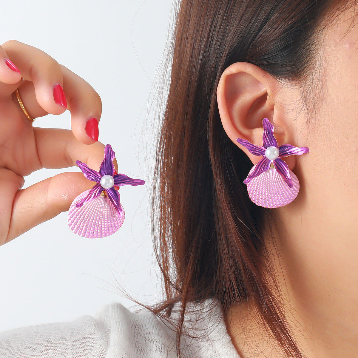 Boucles d'oreilles en gros de la plage d'été de la plage d'été