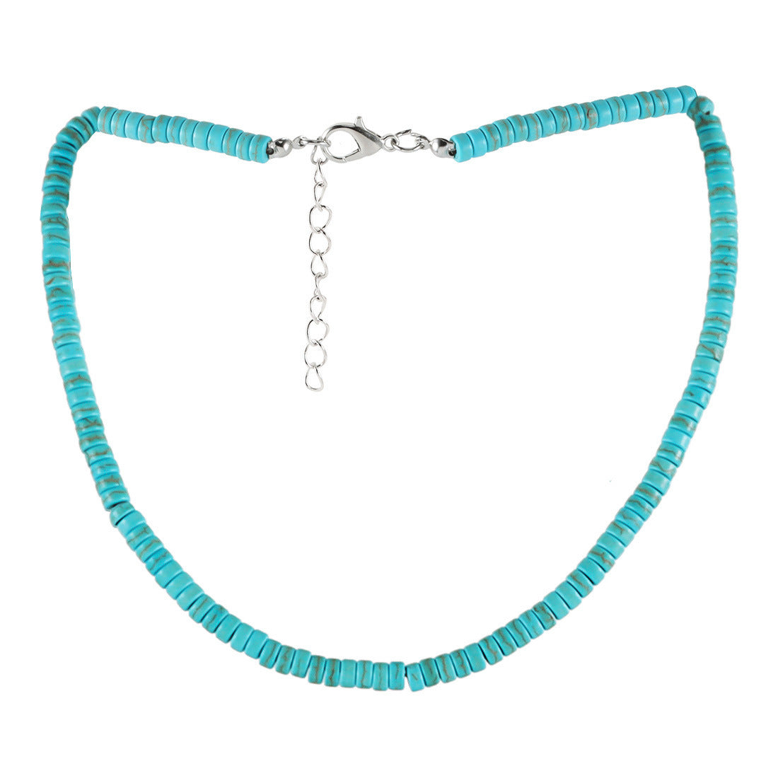 Wholesale Zinc Alloy Turquoise Beaded Necklace Retro Fairy Style Jewelry Accessory