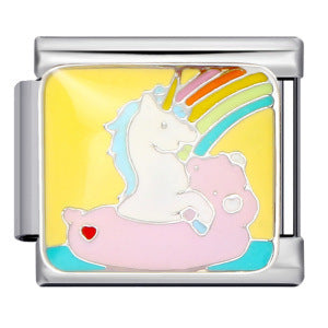 Wholesale 5pcs Italian Charm Bracelet 9mm DIY Splicing Classic Cute Bear Stainless Steel Composable Bracelet