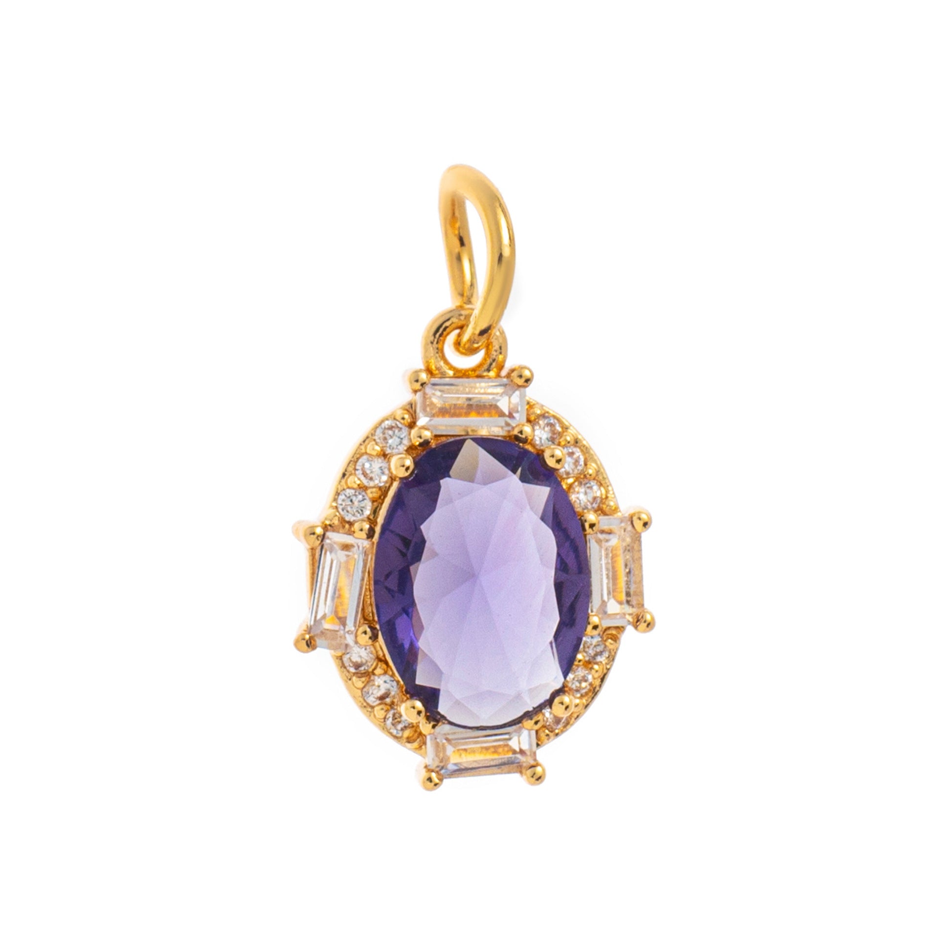 Wholesale 12 Birthstone Zircon Adjustable Pendant Necklace