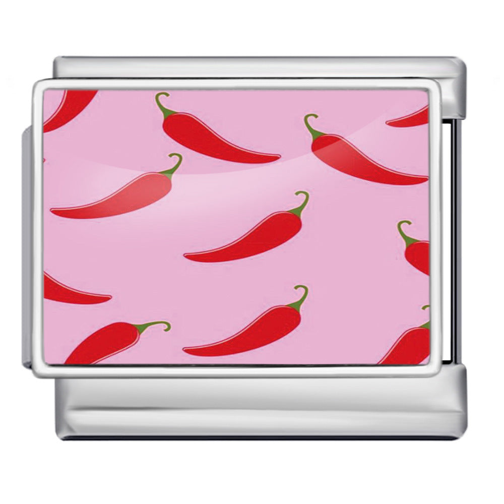 Wholesale Italian Charm Bracelet 9mm DIY  image style English landmark Creative Stainless Steel Composable Bracelet