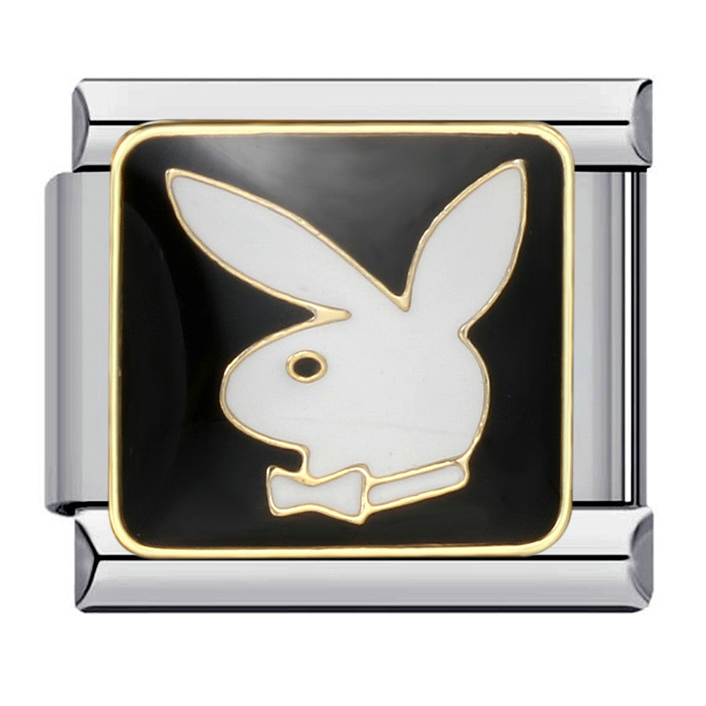 Wholesale Italian Charm Bracelet 9mm DIY Splicing Removable Black Gold Plated Oil Drop Cartoon Stainless Steel Composable Bracelet