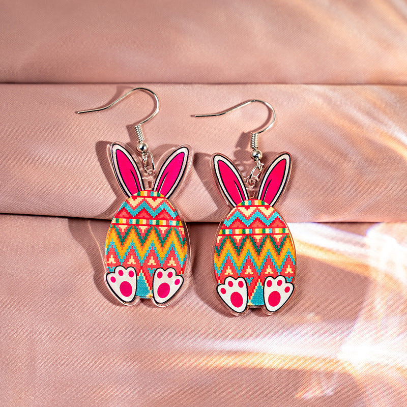 Wholesale Easter Acrylic Bunny Earrings