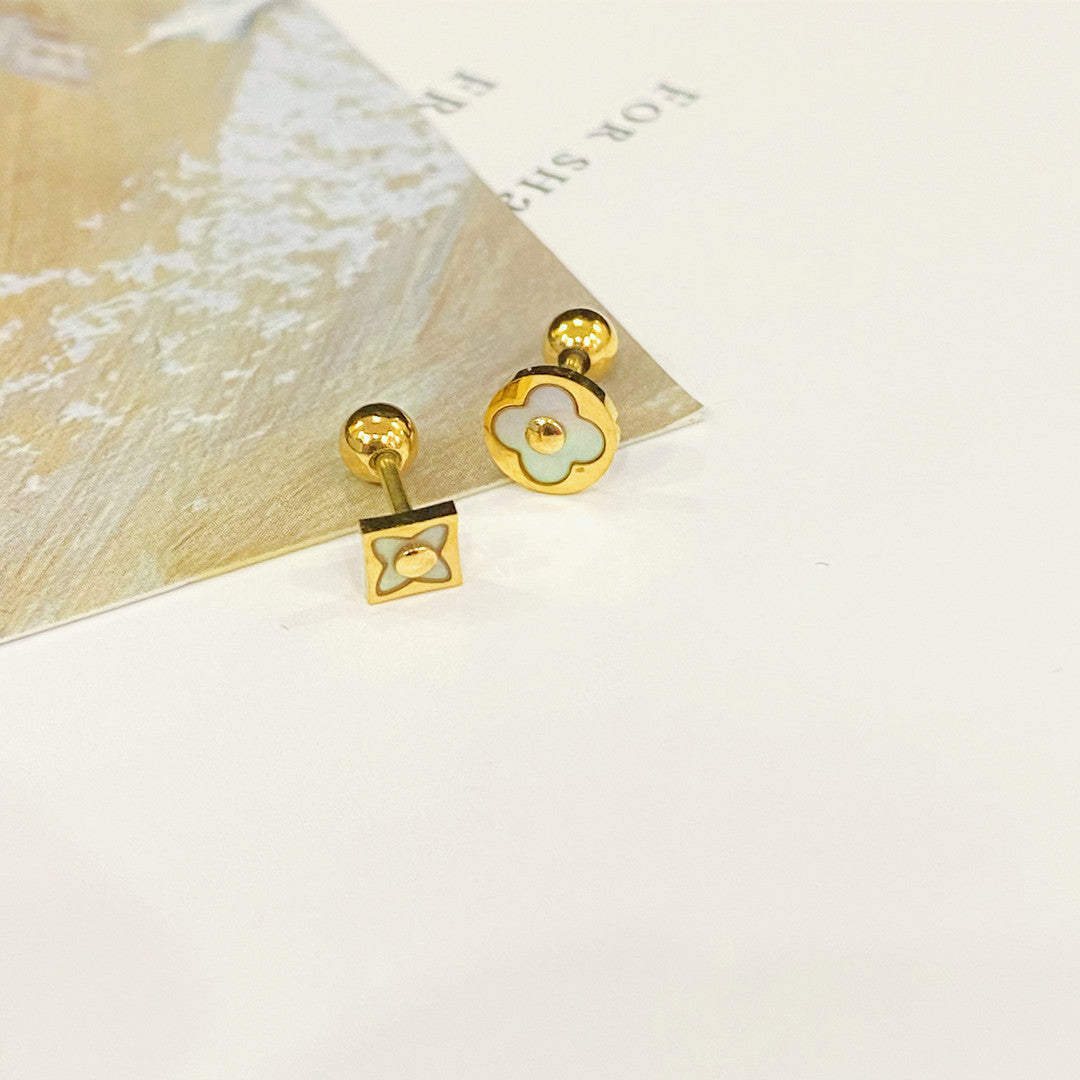 Wholesale Light Luxury Four-leaf Clover Earrings ACCVIP-ES-YZXW001