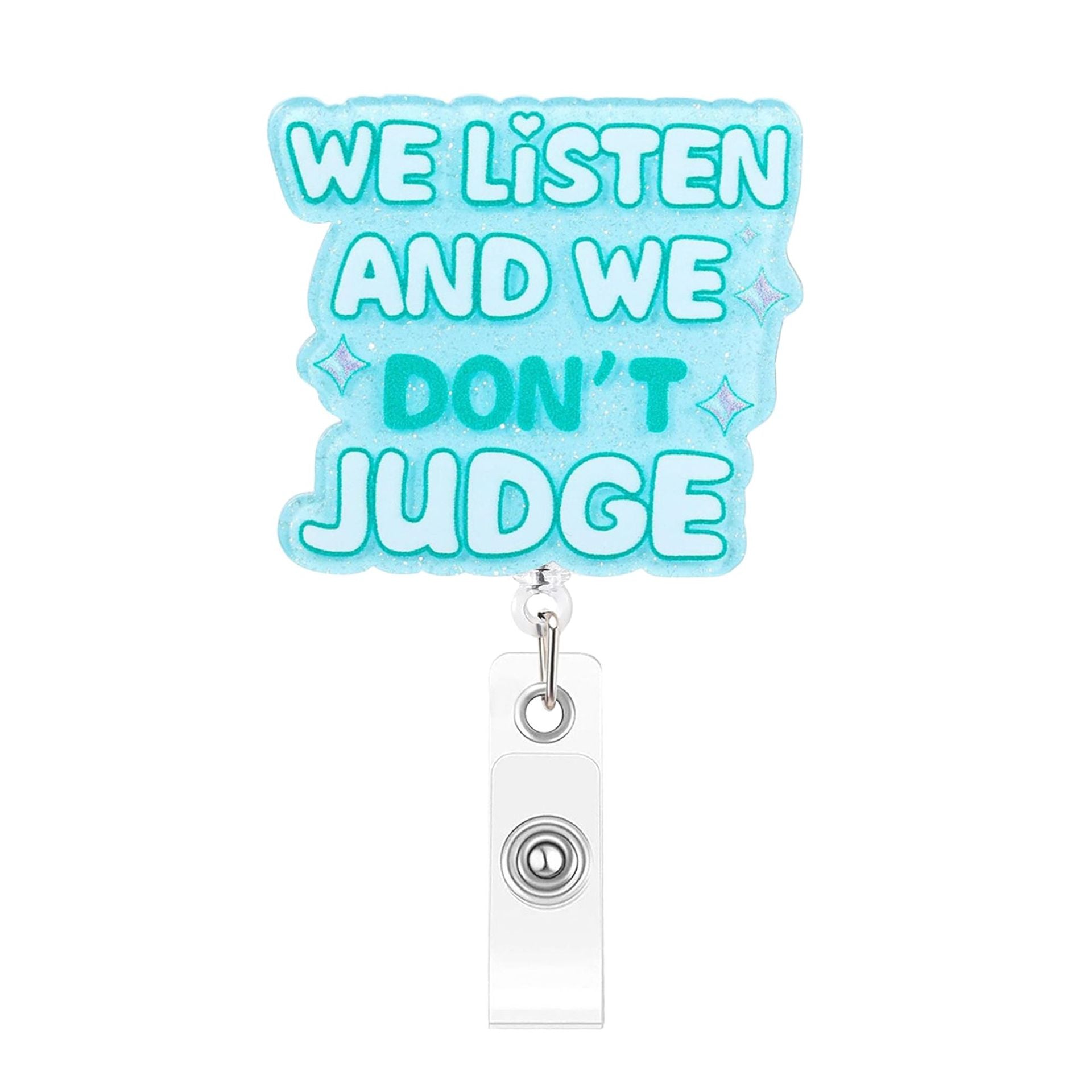 Wholesale Glitter Acrylic Retractable ID Card Holder Heart Design for Girls Fashion Accessory