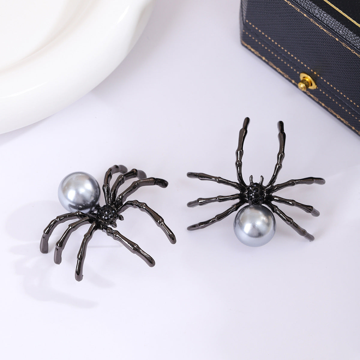 Wholesale Halloween Alloy Spider  Earrings