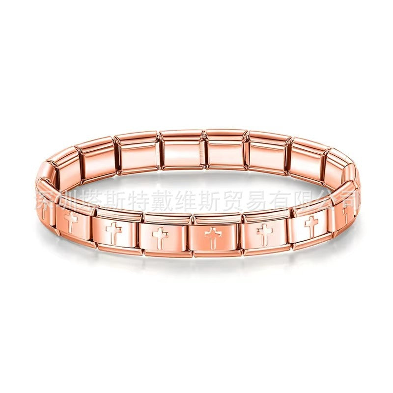 Wholesale  Italian Charm Bracelet 9mm DIY  single-section  Creative Stainless Steel Composable Bracelet