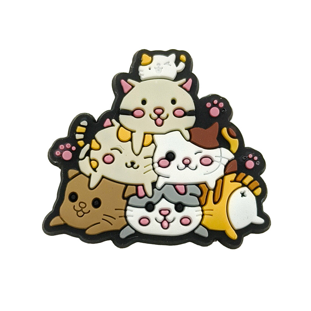 Wholesale Cute cartoon cat pattern hole shoes charms