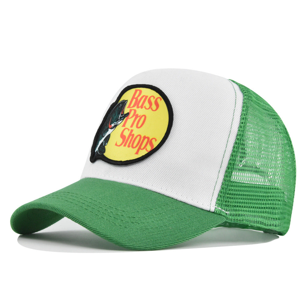 Wholesale Embroidered label mesh hat curved brim sun hat