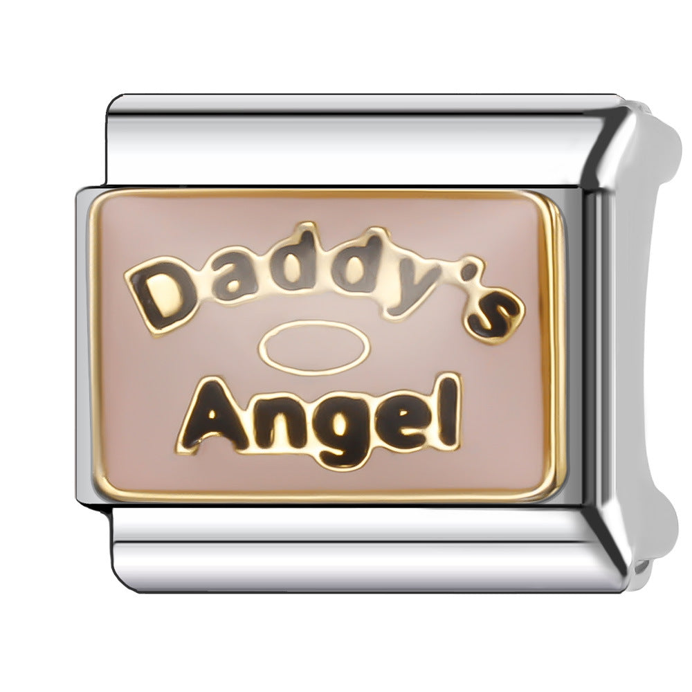 Wholesale Italian Charm Bracelet 9mm DIY Splicing Creative Pattern Stainless Steel Composable Bracelet