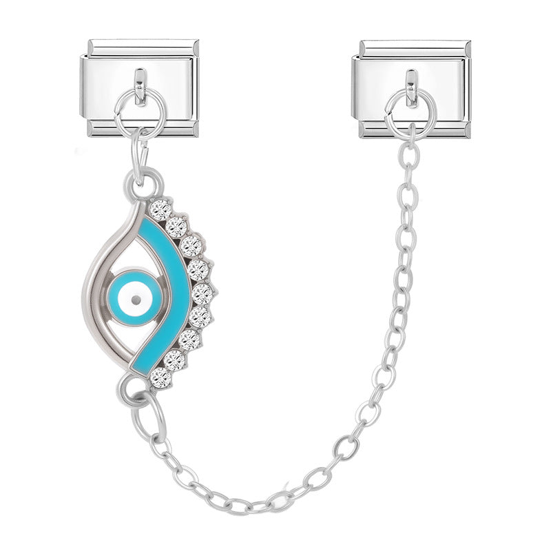 Wholesale Italian Charm Bracelet 9mm DIY Splicing Double Pendant  Stainless Steel Composable Bracelet