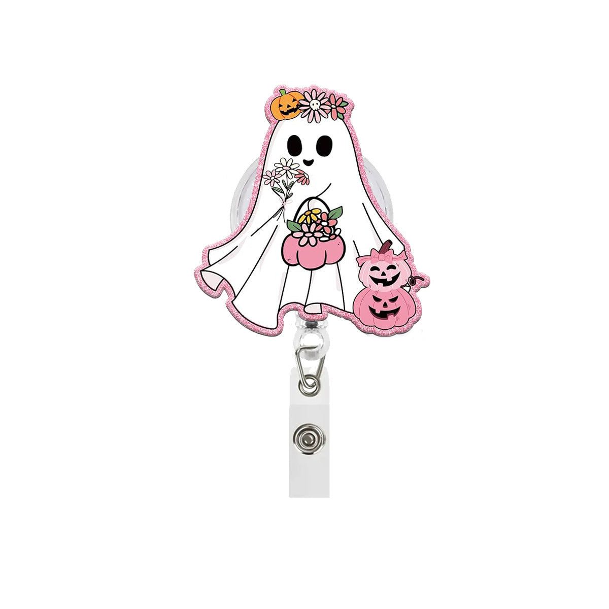 Wholesale Acrylic Ghost Retractable Badge Reel  Gift DIY Accessory