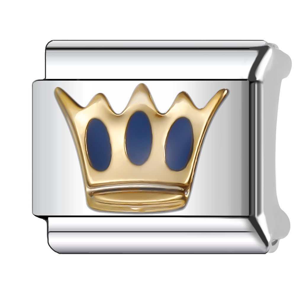 Wholesale Italian Charm Bracelet 9mm DIY Splicing Creative Pattern Stainless Steel Composable Bracelet