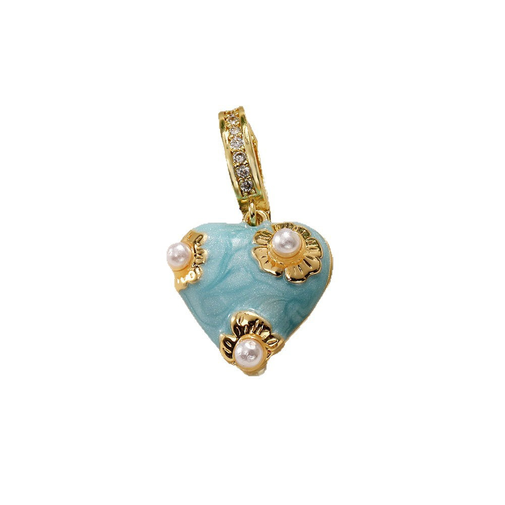 Wholesale Ins Style Star Heart Pendant,  Copper with Zircon,  DIY Jewelry Accessory