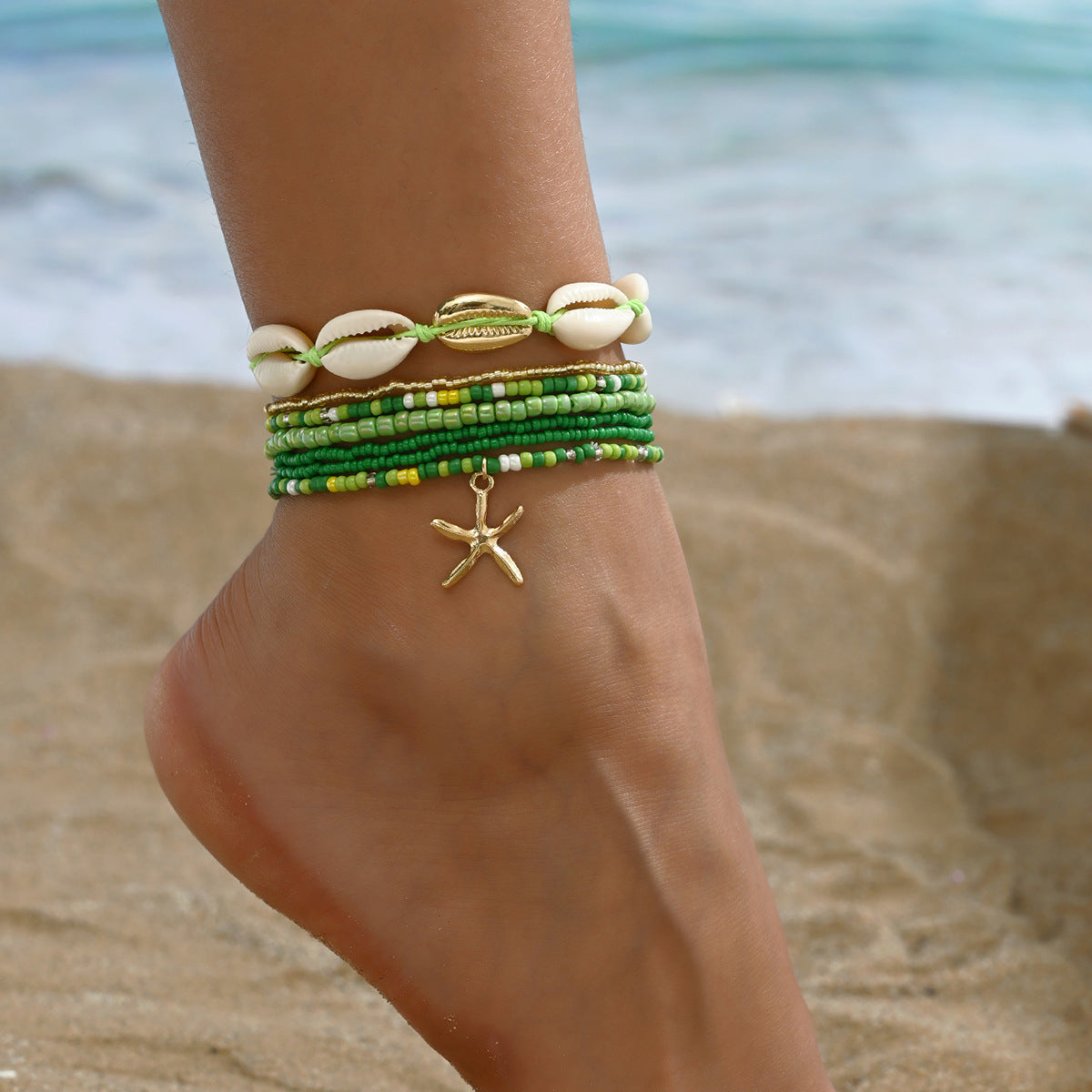 Wholesale Bohemian Style Summer Beach Shell Beading Bracelet  Anklets
