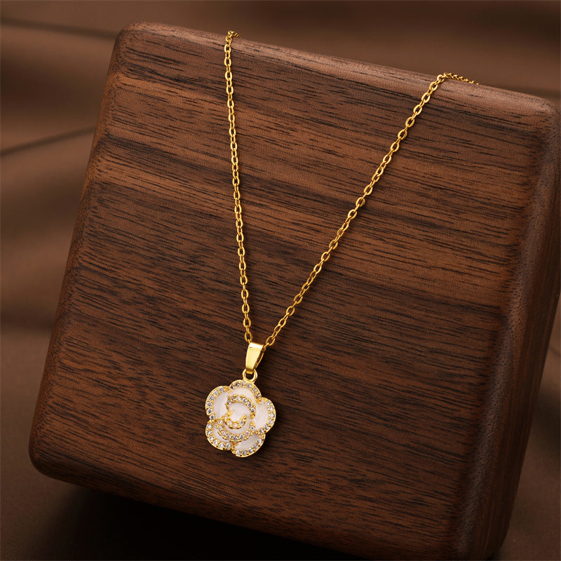 Wholesale Light Luxury Titanium Steel Necklace ACC-NE-Quanx007