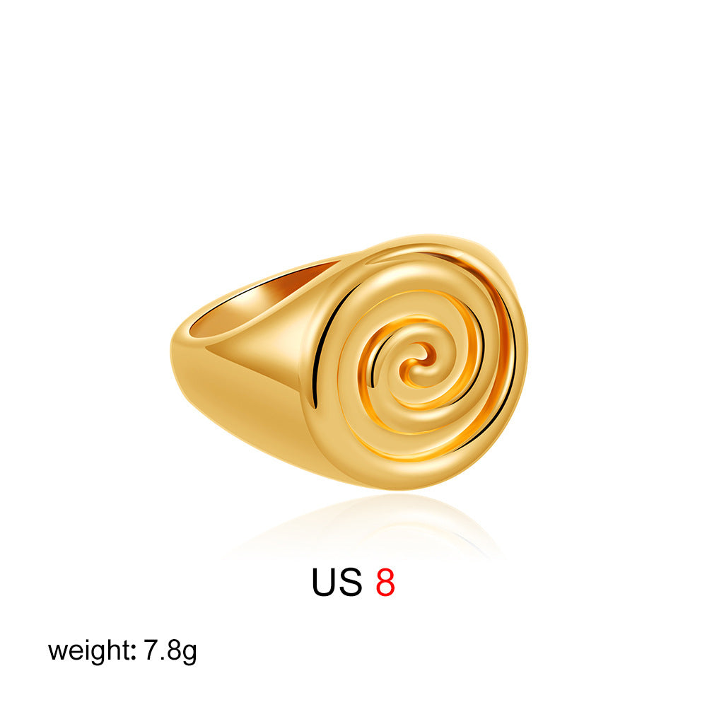 Wholesale 18K gold conch exaggerated opening ring
