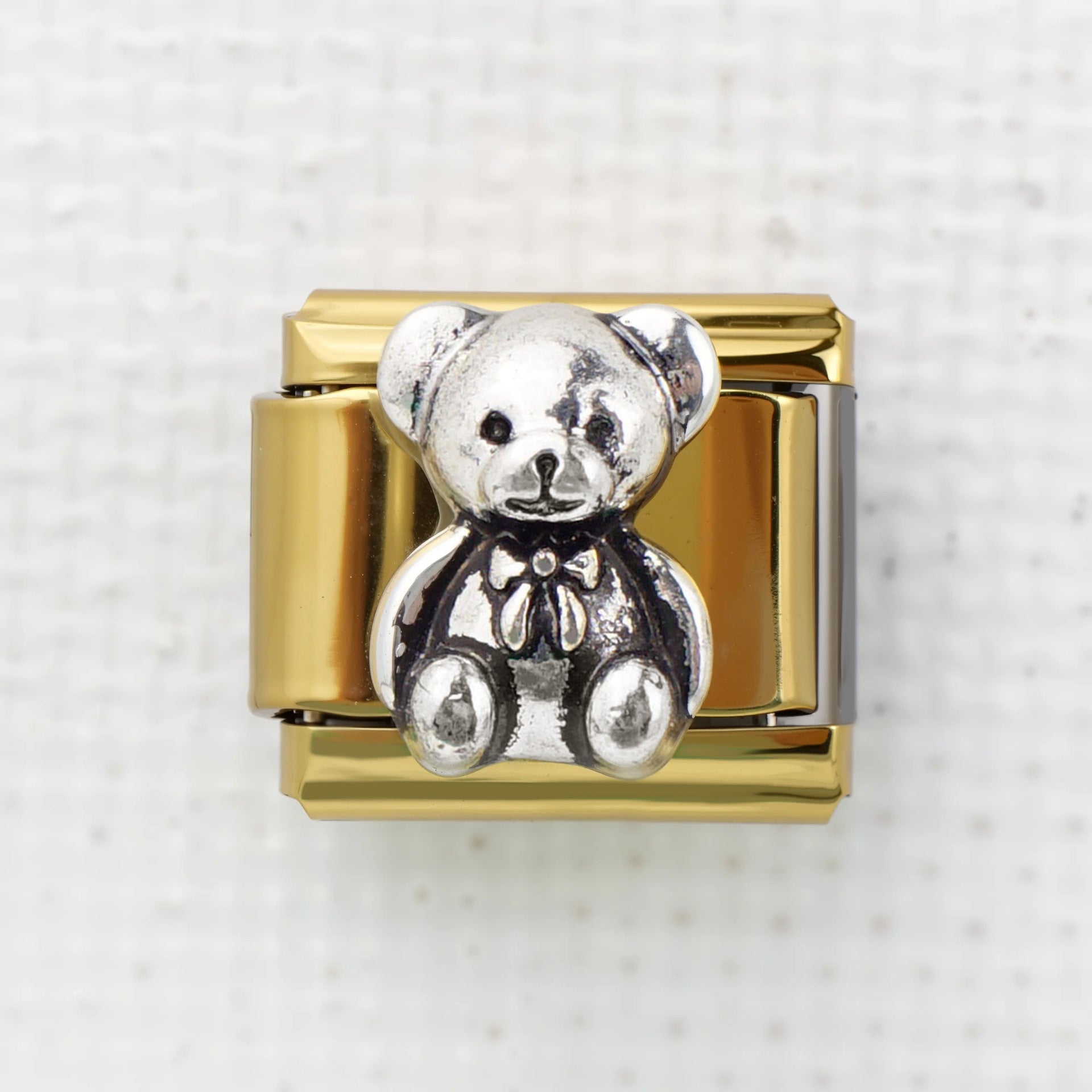 Wholesale 5pcs Italian Charm Bracelet 9mm DIY Splicing Perfume Bottle Bear Stainless Steel Composable Bracelet