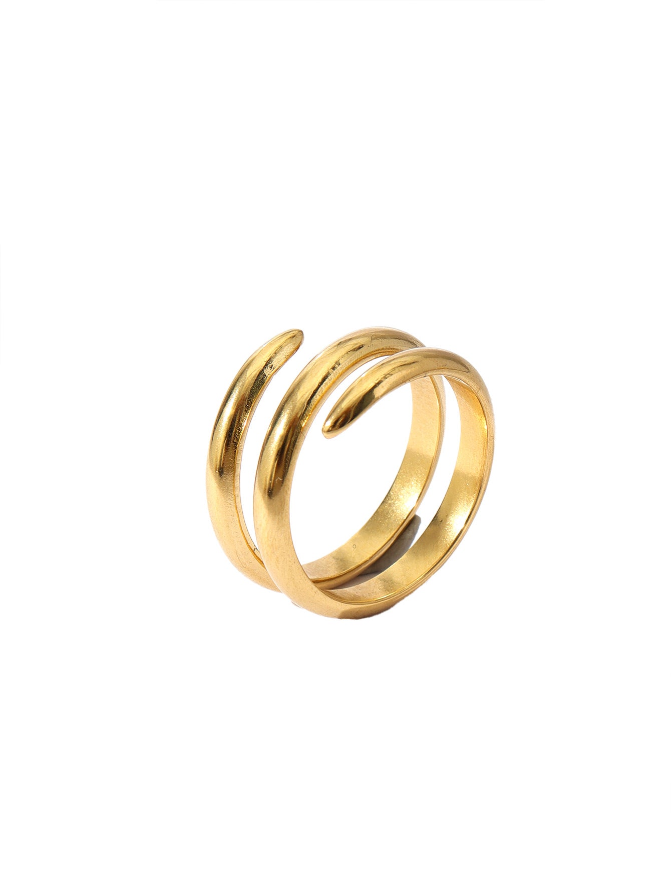 Wholesale Stainless Steel Palm Petal Ring 18k Gold Plated Rings ACC-RS-MuC011