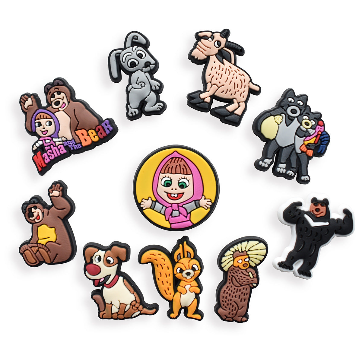 Wholesale Random 100pcs Cartoon Cute Small Animal PVC Soft Rubber Shoe Buckle Decoration ACC-SC-RYY076