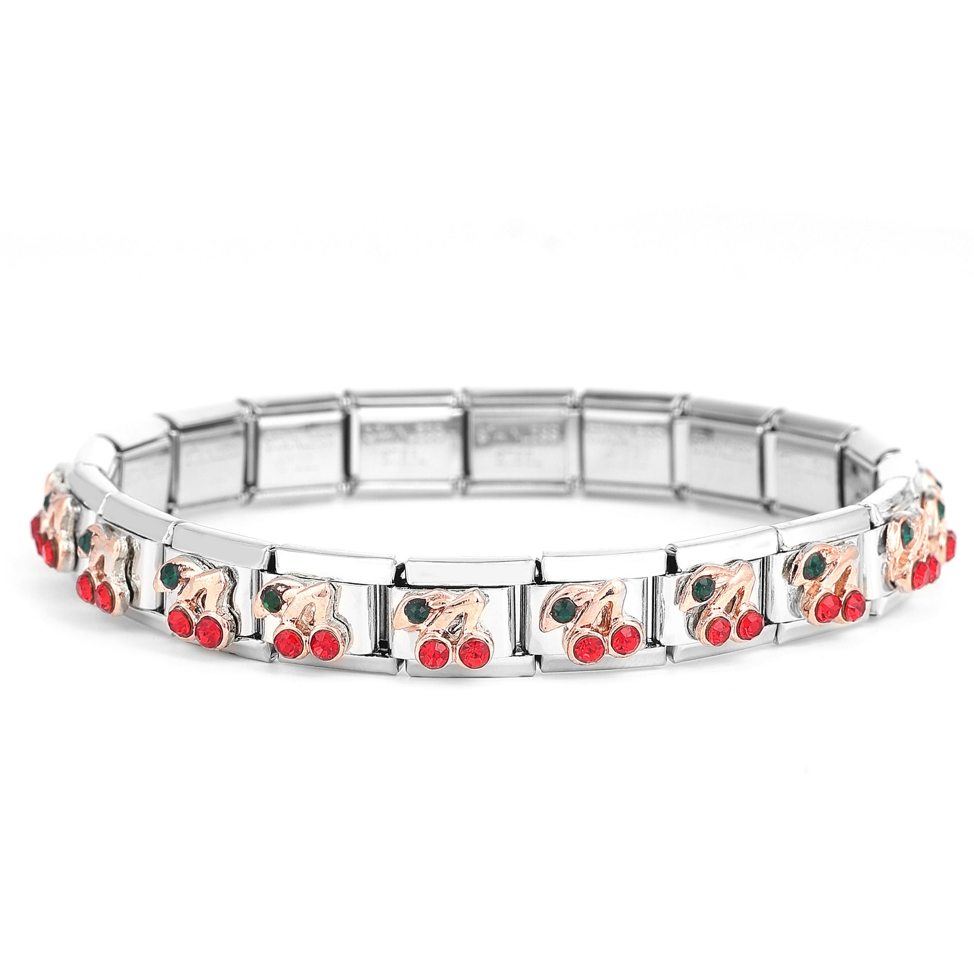 Wholesale 5pcs Italian Charm Bracelet 9mm DIY Spliced Removable Stainless Steel Rainbow Composable Bracelet ACC-BT-XY021