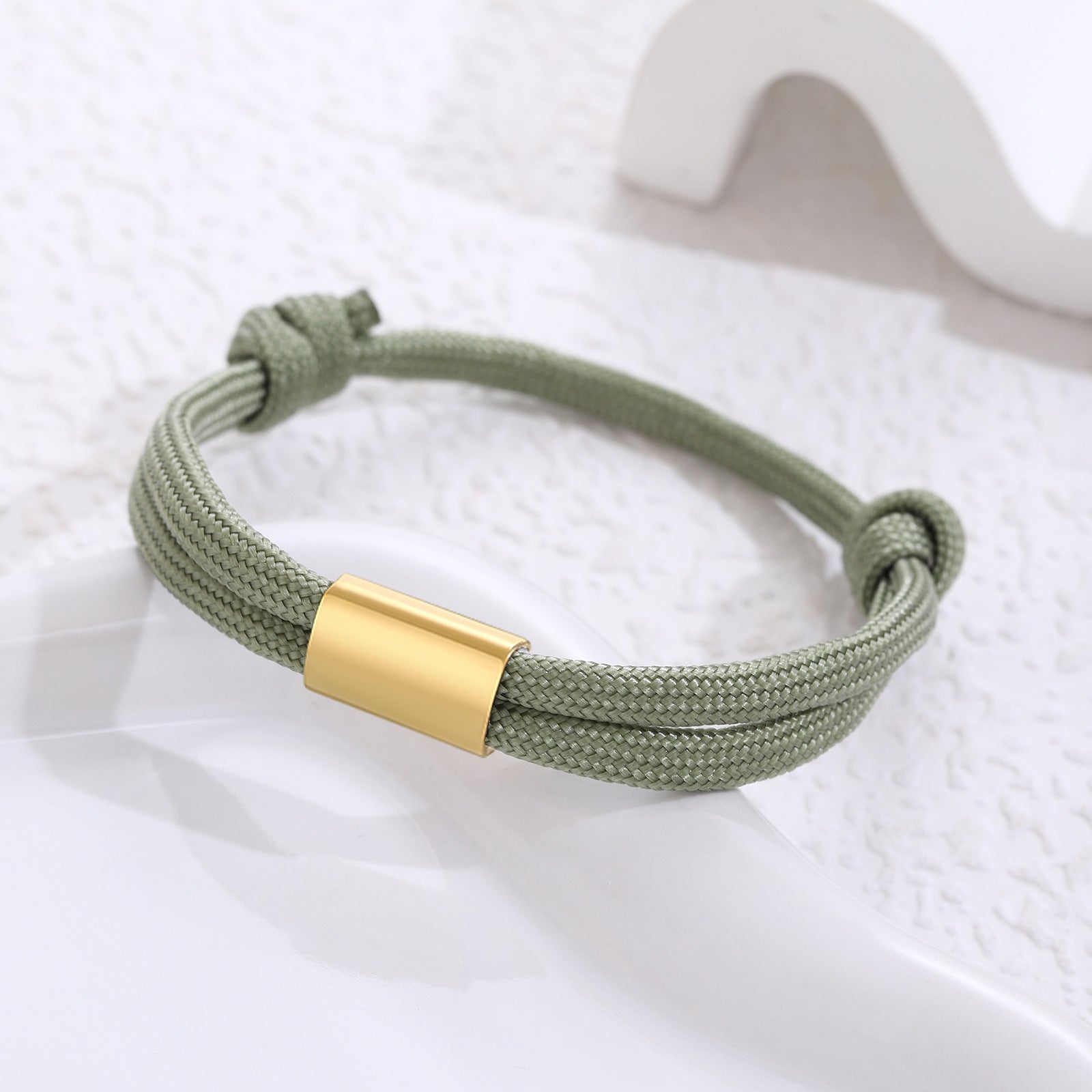 Bracelet en acier inoxydable à corde inoxydable à corde inoxydable