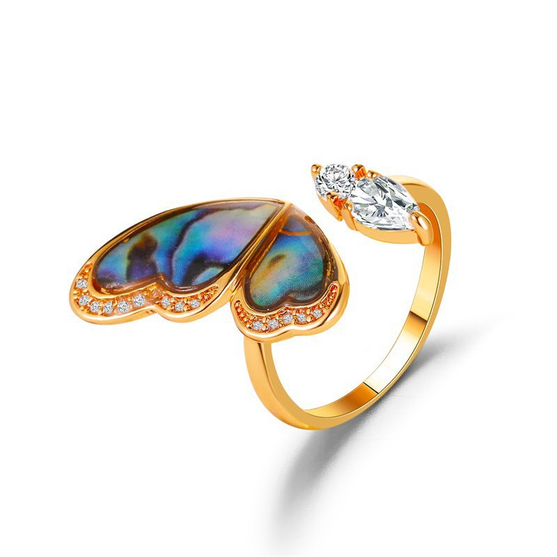 Wholesale Heart Shaped Rhinestone Adjustable Open Ring Chic Women S Fashion Jewelry Accessory For Party Gift