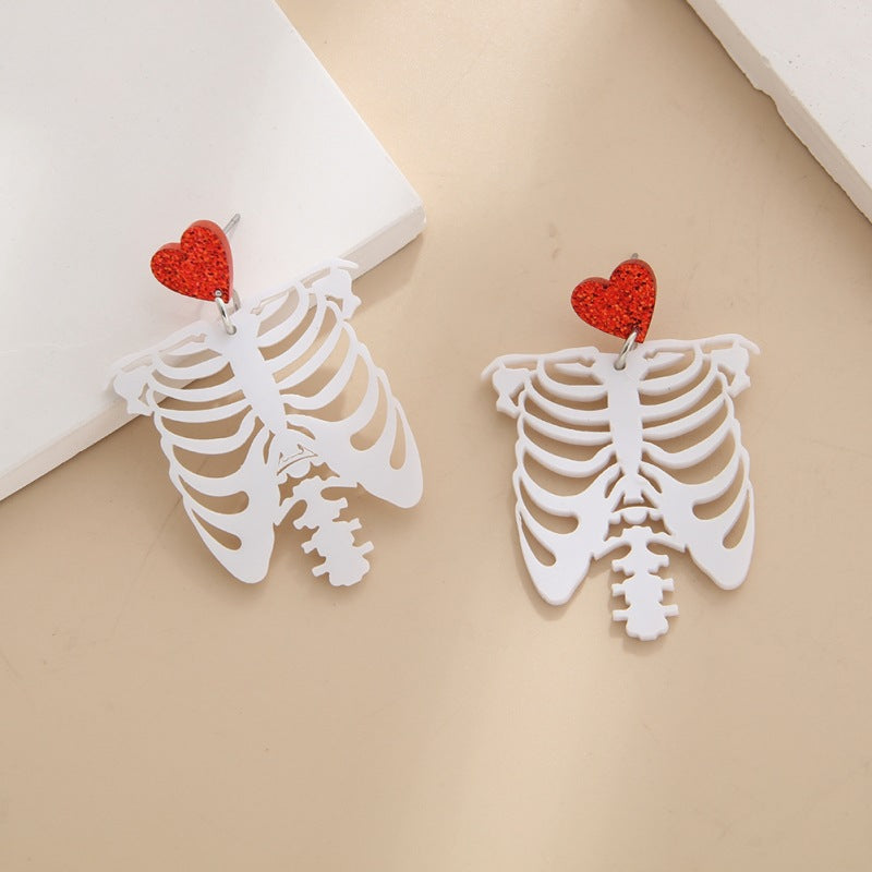 Wholesale  Acrylic Skeleton Ghost Plate Earrings