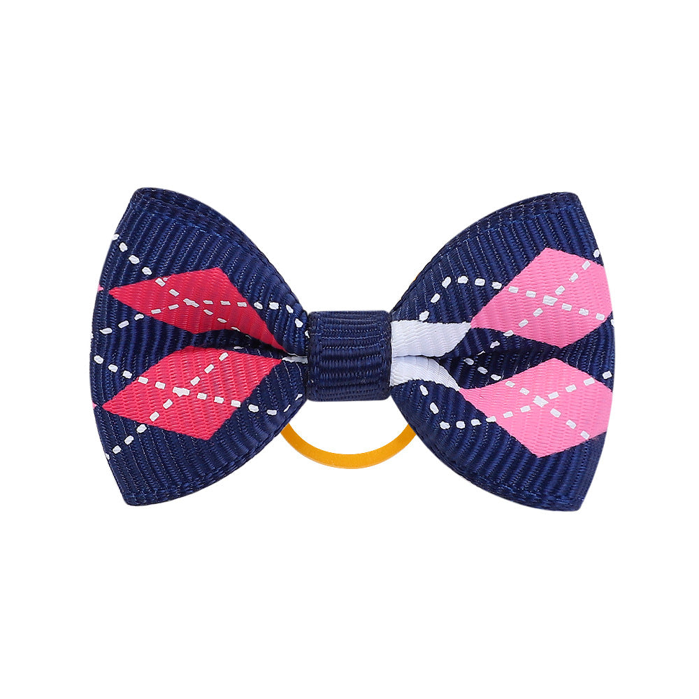 Wholesale 12pcs Children's Printed Bow Kids Hair Scrunchies ACC-HS-YaLun001