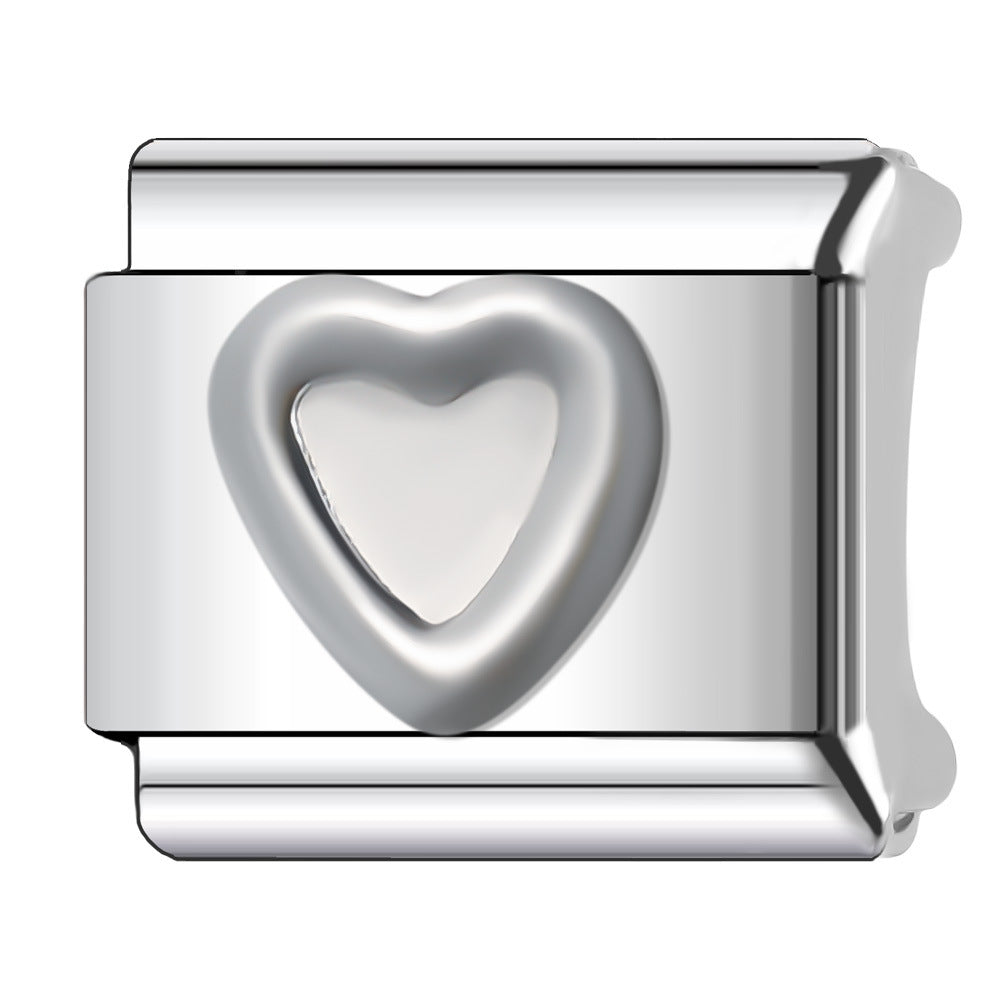 Wholesale Italian Charm Bracelet 9mm DIY Splicing Creative Pattern Stainless Steel Composable Bracelet