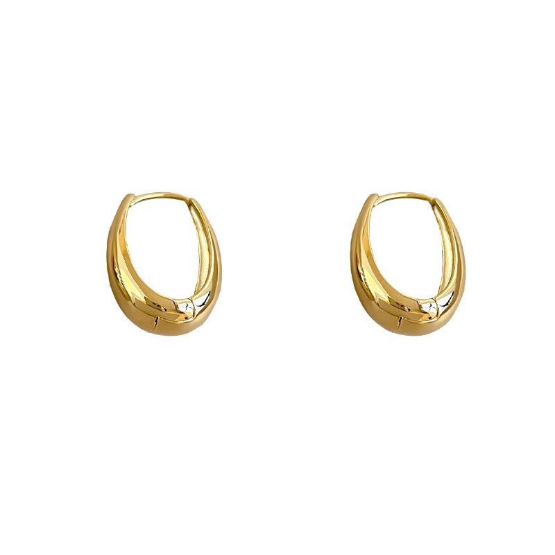 Wholesale Oval plain ring earrings