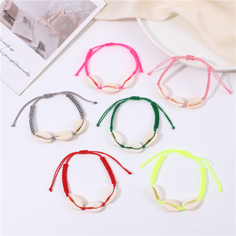 Wholesale Bohemian Natural Shell Woven Bracelet