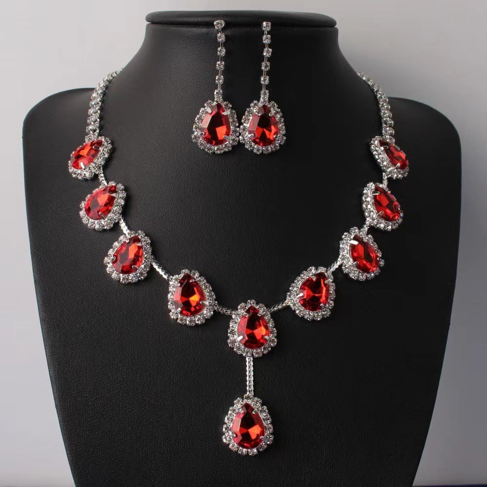 Wholesale Rhinestone Necklace and Earring Set