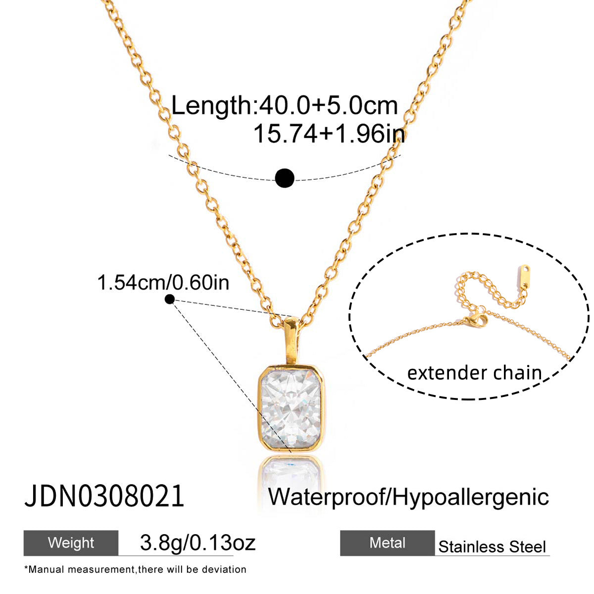 Wholesale Stainless Steel Zircon Necklace Fashion Jewelry Accessory Gift