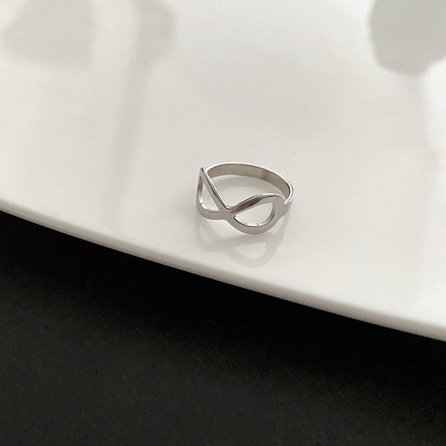 Wholesale Round Titanium Steel Rings Light Luxury Rings ACC-RS-Yuxi003