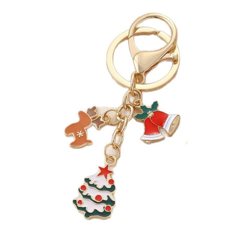 Wholesale Christmas  Snowflake Christmas Tree Keychain