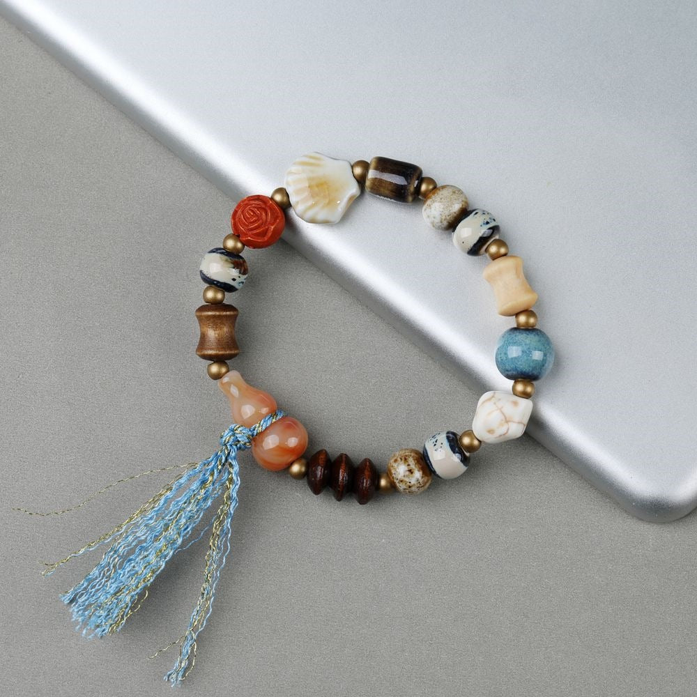 Wholesale Ceramic Bone Porcelain Bead Bracelet ACC-BT-YXH005