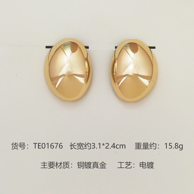 Wholesale Pearl Earrings  Silver Needle Copper Plated Gold Earrings