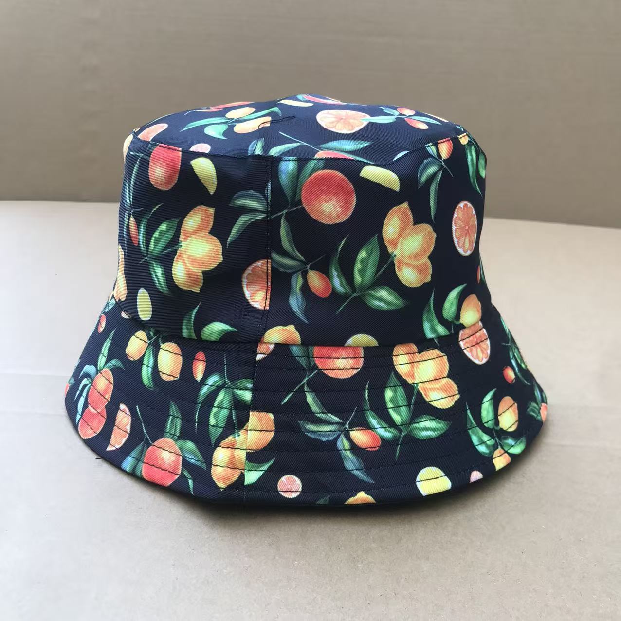 Wholesale Fruit Floral Print Bucket Hat For Adults Sun Protection Outdoor Fashion Accessory Boutique Gift Resale