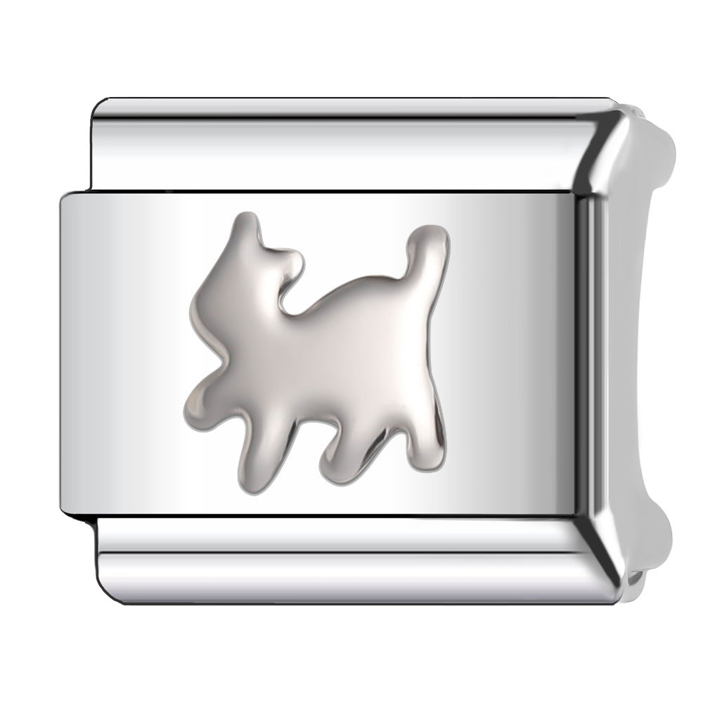 Wholesale 5pcs Italian Charm Bracelet 9mm DIY Splicing Cute Creative Stainless Steel Composable Bracelet