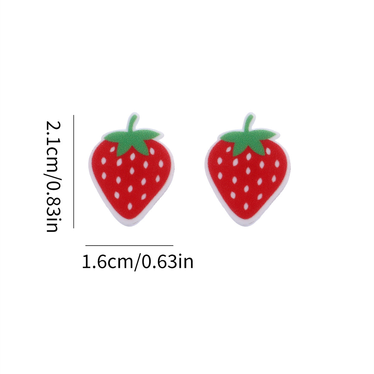 Wholesale Strawberry Acrylic Earrings