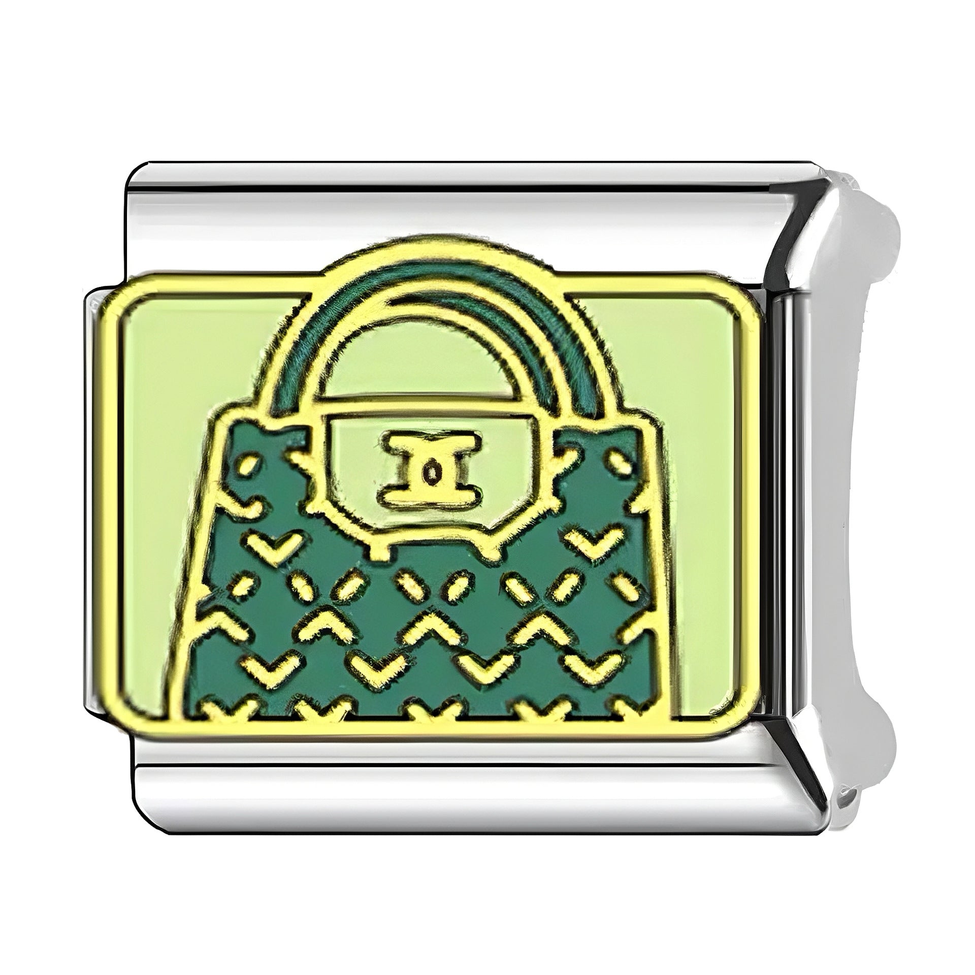 Wholesale Italian Charm Bracelet 9mm DIY Splicing Fashion Bag Pattern Stainless Steel Composable Bracelet