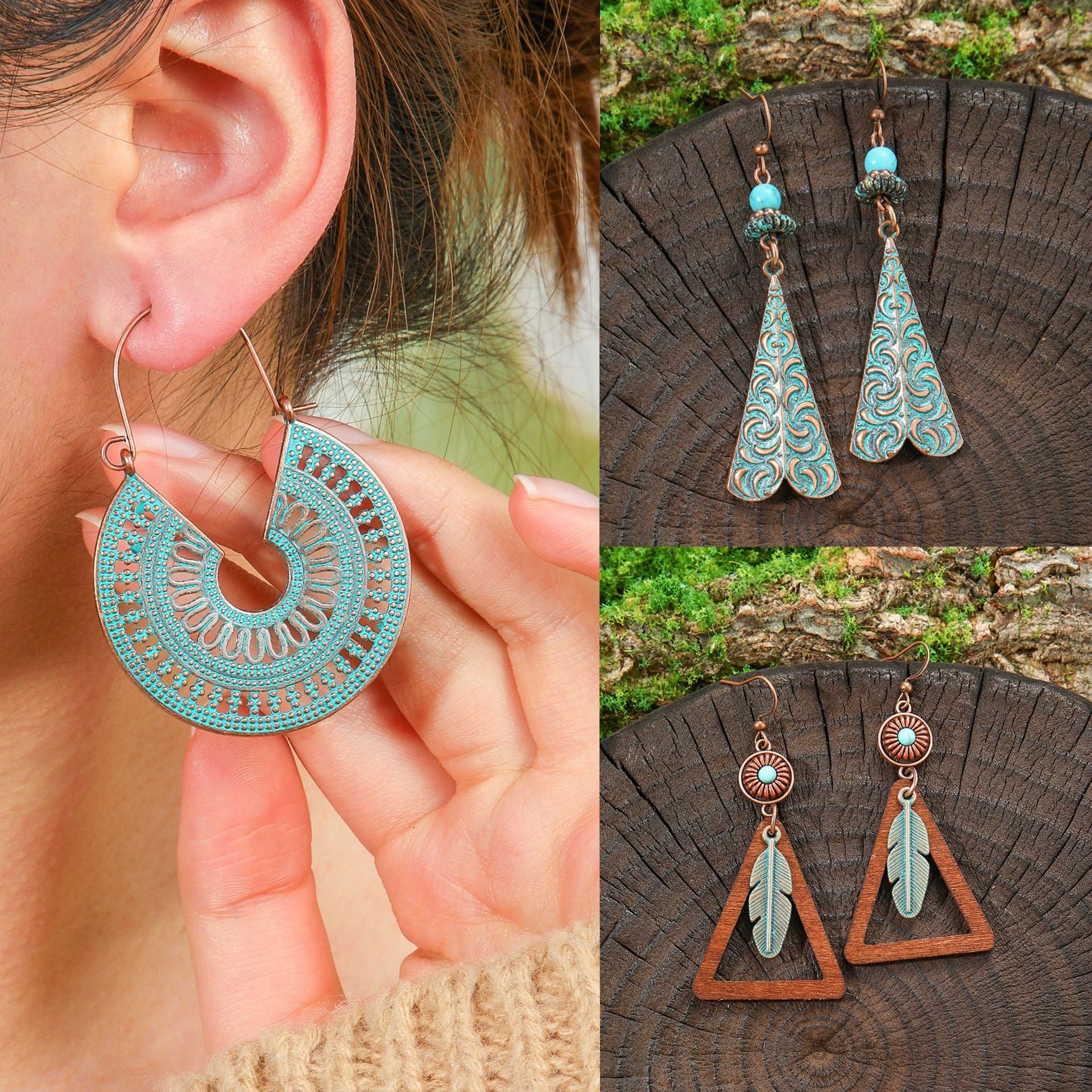 Wholesale Bohemian Long Tassel Earrings Zinc Alloy Jewelry Accessory