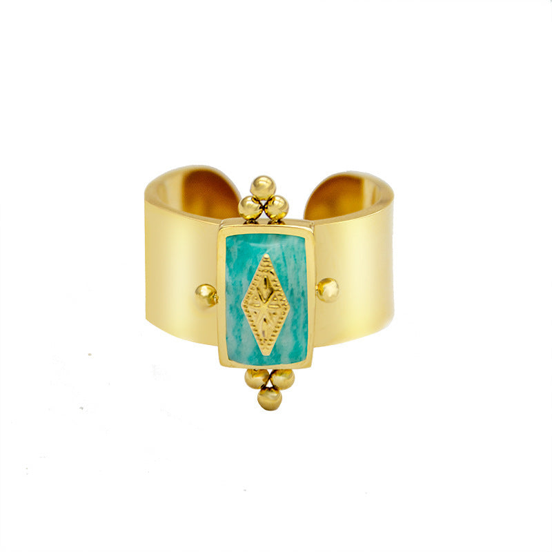 Wholesale Vintage Titanium Steel Ring Open Ring Stainless Rings ACC-RS-Yachan001